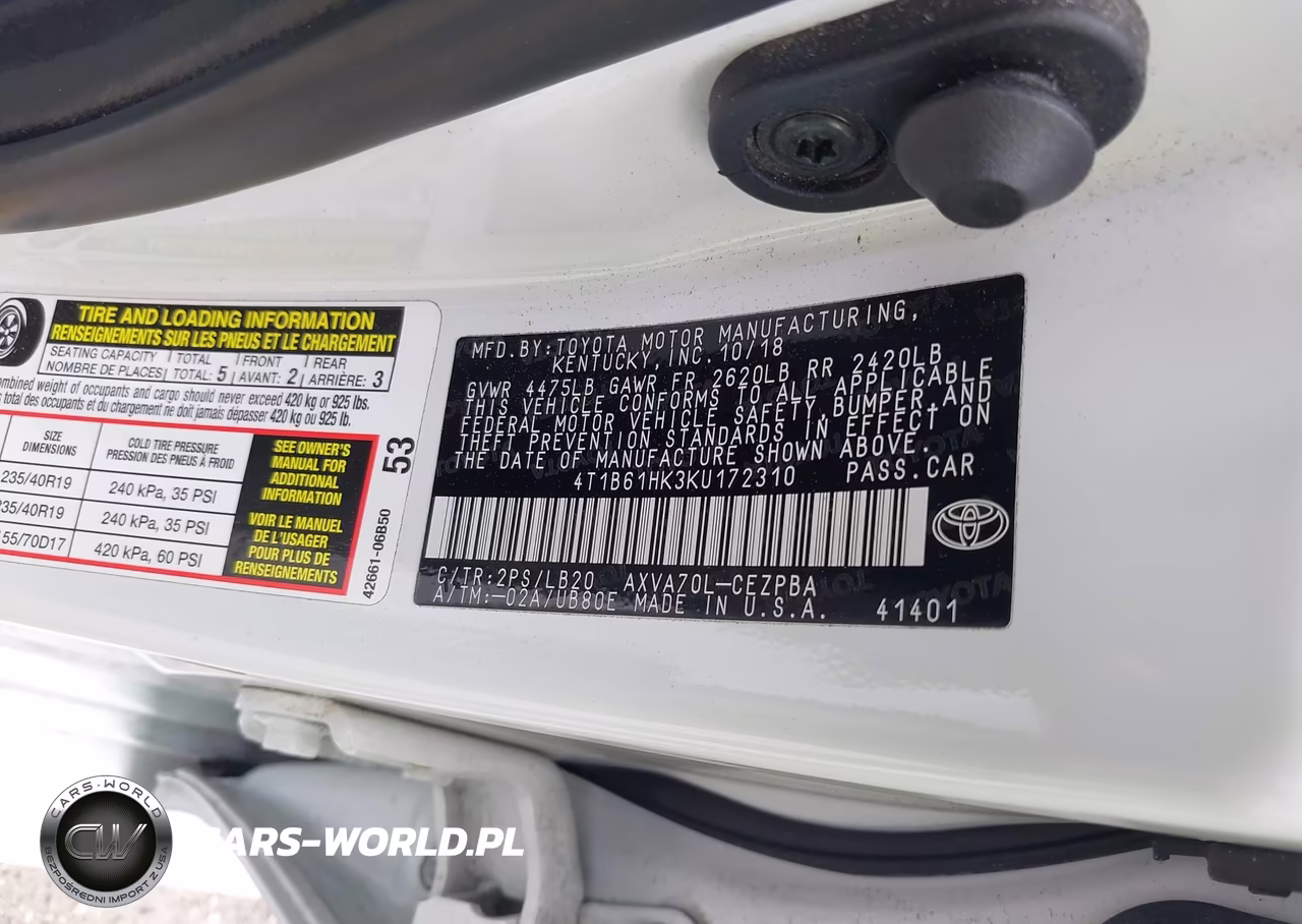 2019 Toyota Camry Xse VIN:4T1B61HK3KU172310 - 9