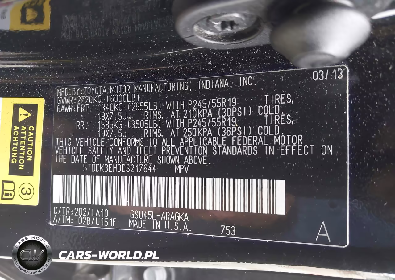 2013 Toyota Highlander Limited V6 VIN:5TDDK3EH0DS217644 - 9