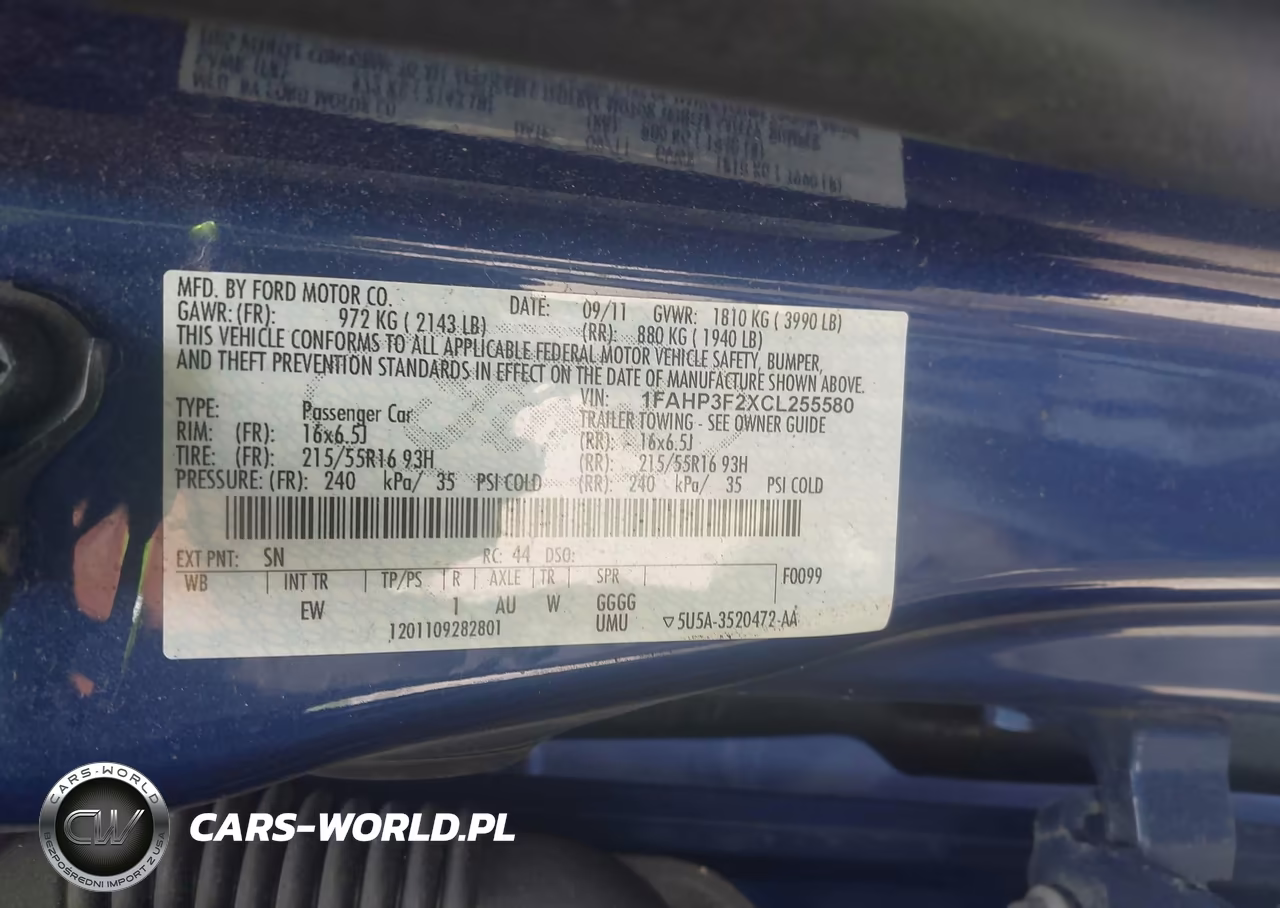 2012 Ford Focus Se VIN:1FAHP3F2XCL255580 - 9