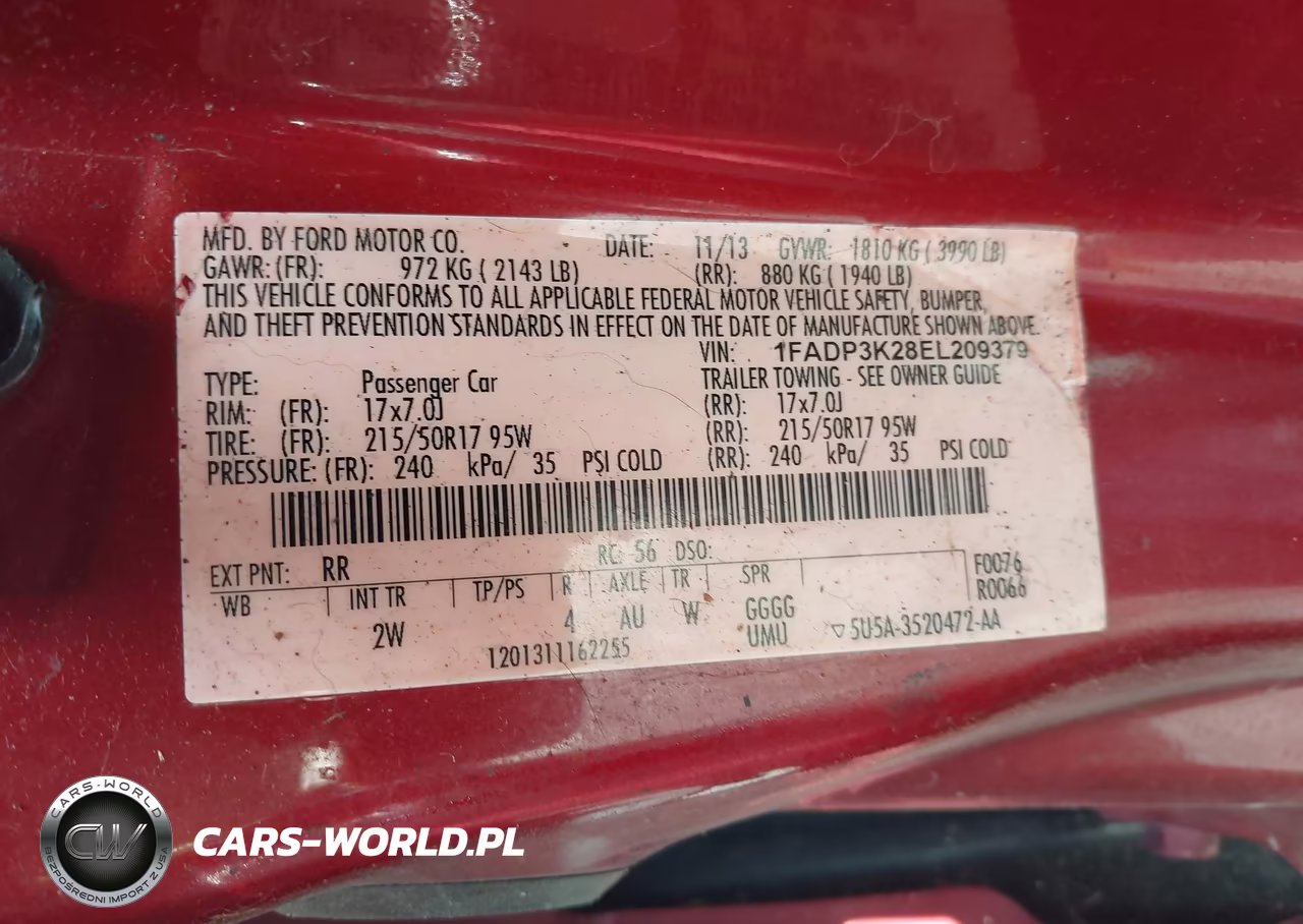 2014 Ford Focus Se VIN:1FADP3K28EL209379 - 9