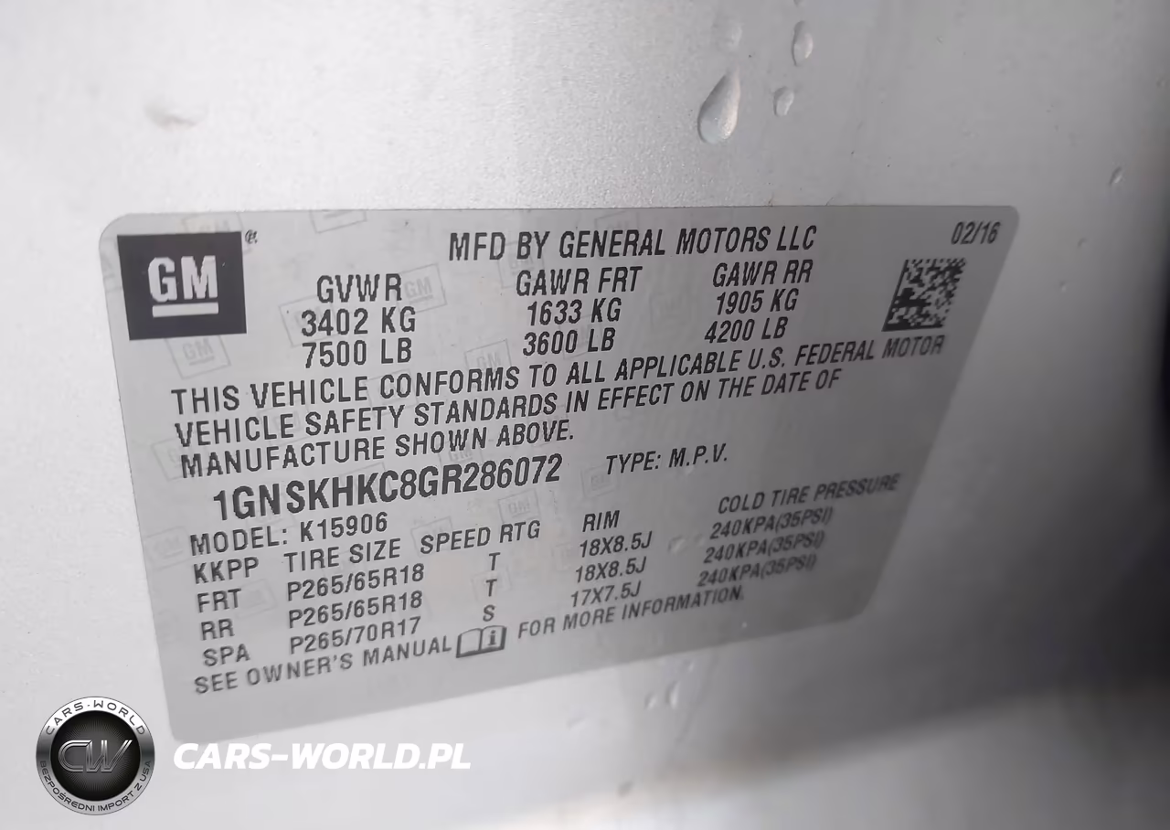 2016 Chevrolet Suburban Lt VIN:1GNSKHKC8GR286072 - 9