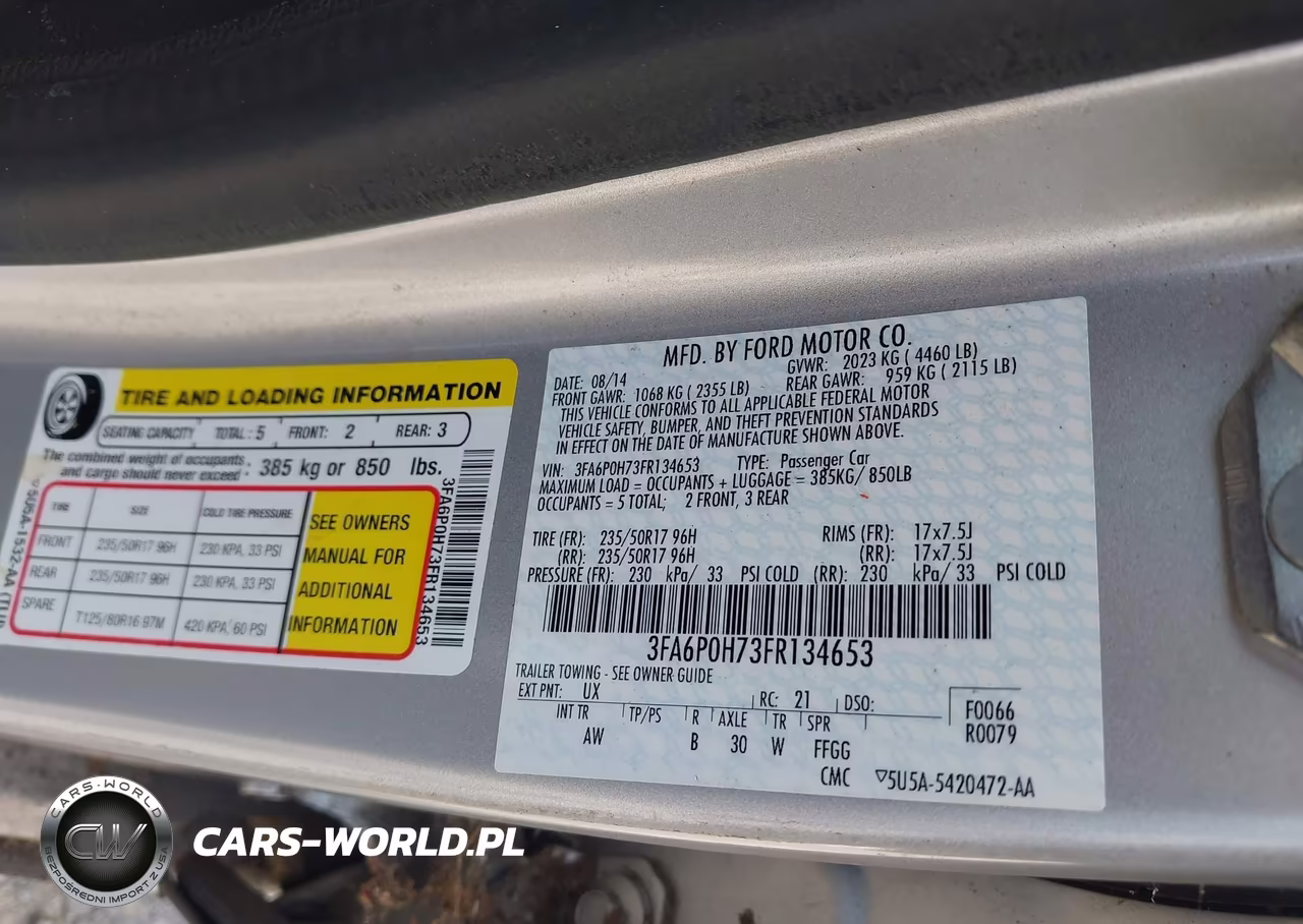 2015 Ford Fusion Se VIN:3FA6P0H73FR134653 - 9