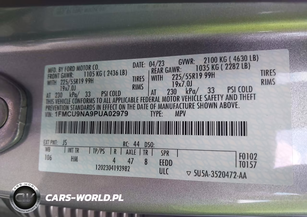 2023 Ford Escape St-Line Select VIN:1FMCU9NA9PUA02979 - 9