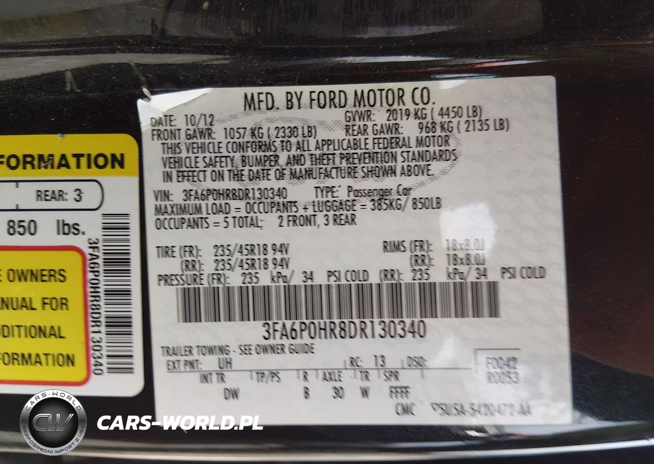 2013 Ford Fusion Se VIN:3FA6P0HR8DR130340 - 9