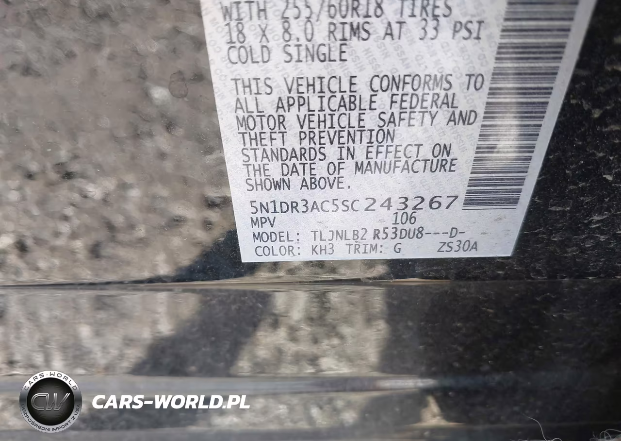 2025 Nissan Pathfinder S 4Wd VIN:5N1DR3AC5SC243267 - 9