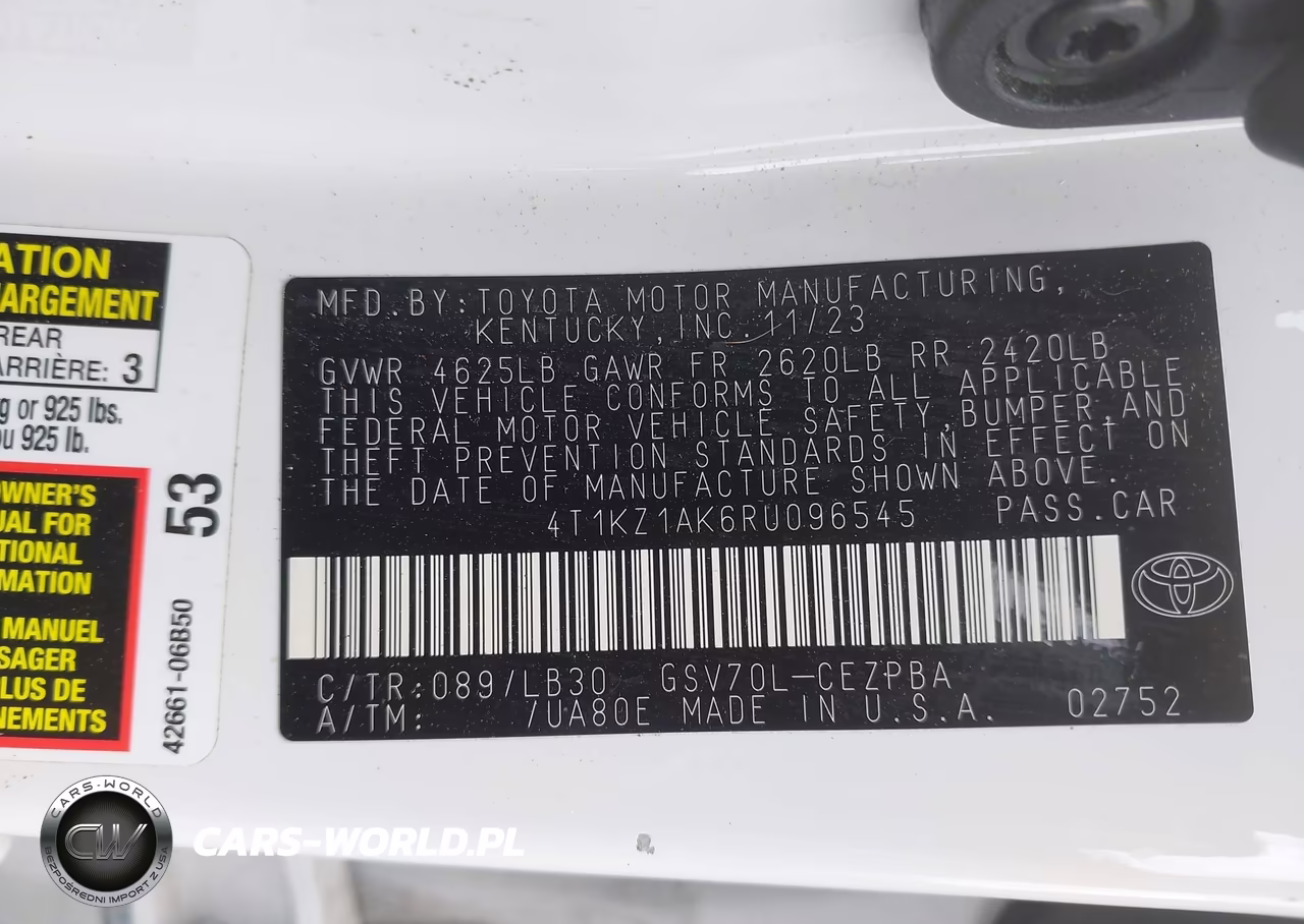 2024 Toyota Camry Xse V6 VIN:4T1KZ1AK6RU096545 - 9