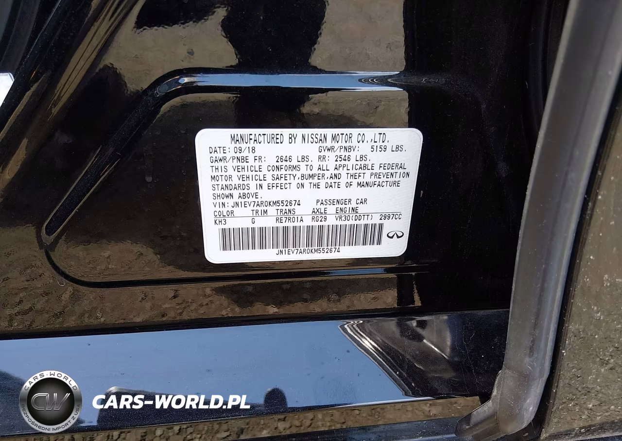 2019 Infiniti Q50 3.0T Luxe VIN:JN1EV7AR0KM552674 - 9