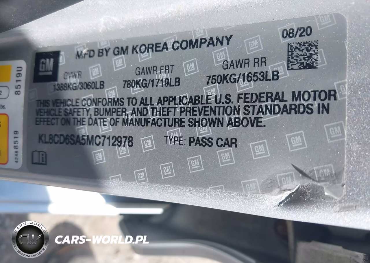 2021 Chevrolet Spark Fwd 1Lt Automatic VIN:KL8CD6SA5MC712978 - 9