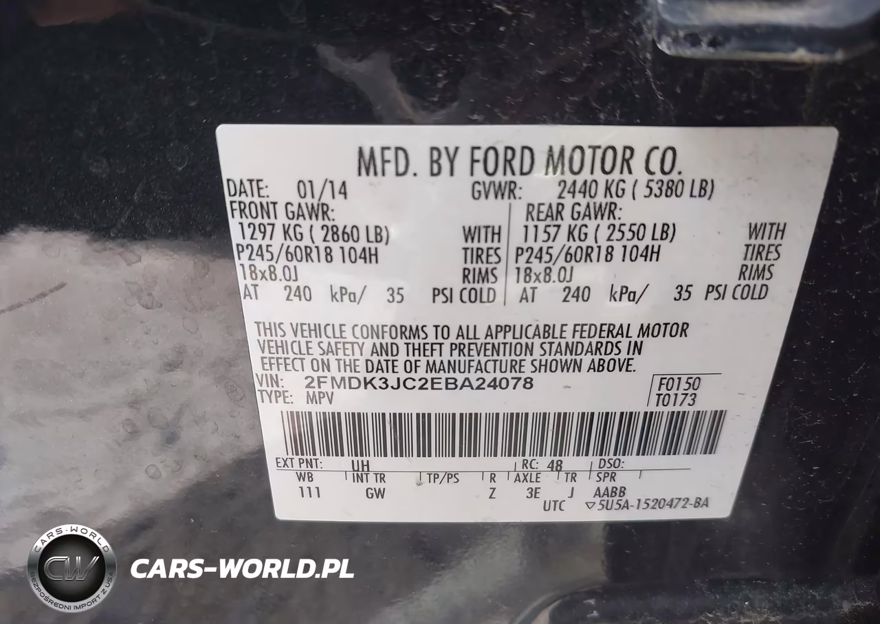 2014 Ford Edge Sel VIN:2FMDK3JC2EBA24078 - 9