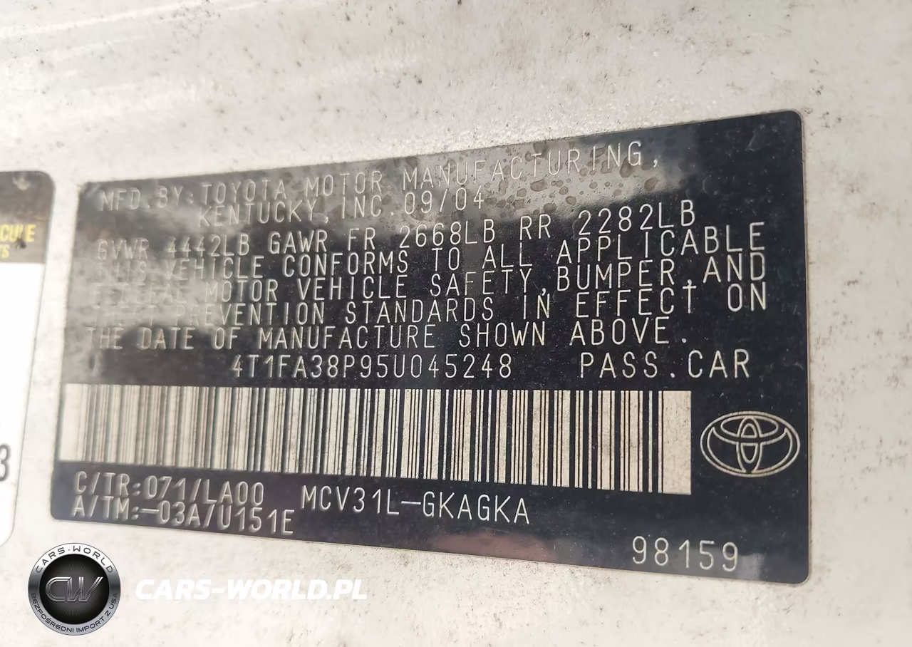2005 Toyota Camry Solara Sle VIN:4T1FA38P95U045248 - 9