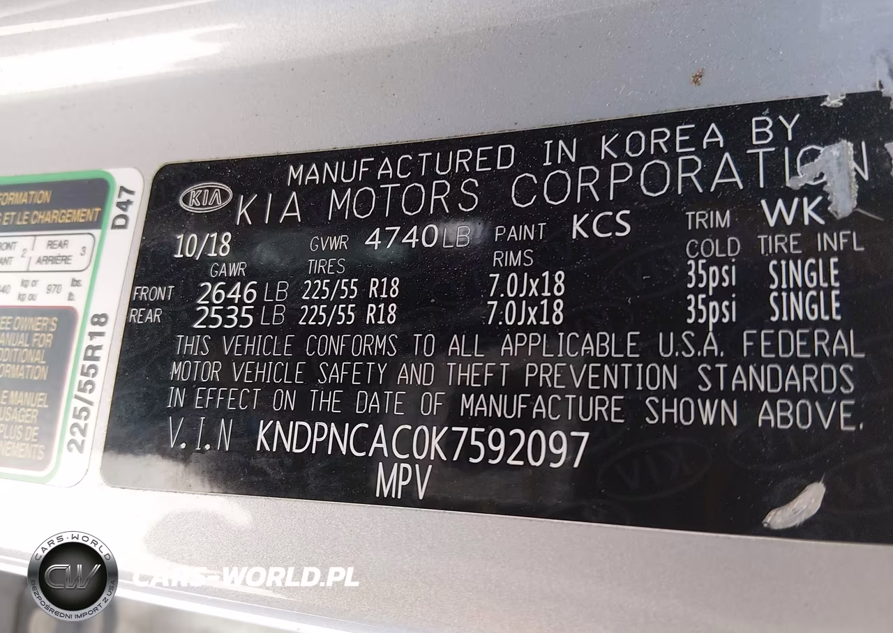 2019 Kia Sportage Ex VIN:KNDPNCAC0K7592097 - 9