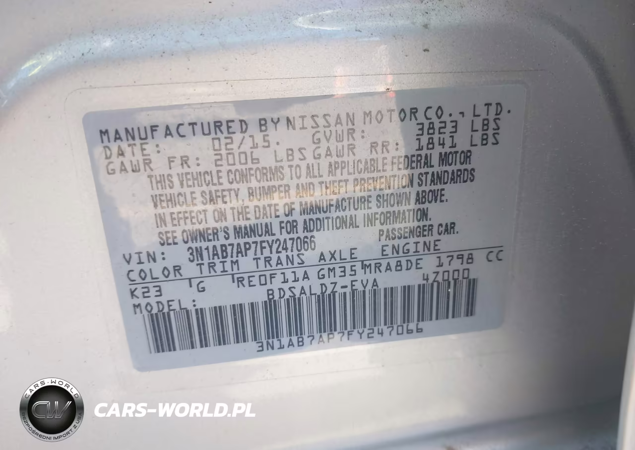 2015 Nissan Sentra Sv VIN:3N1AB7AP7FY247066 - 9