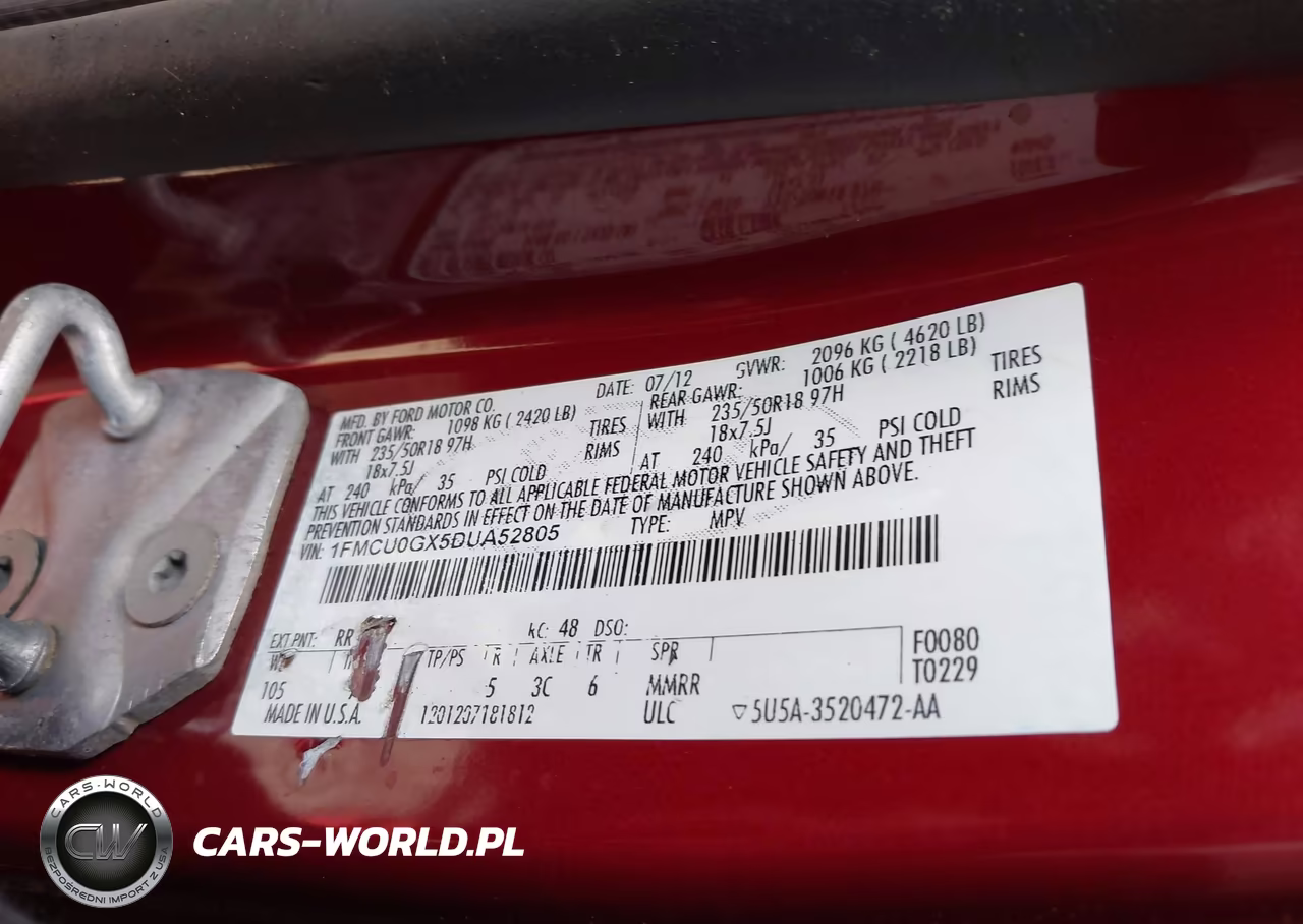 2013 Ford Escape Se VIN:1FMCU0GX5DUA52805 - 9
