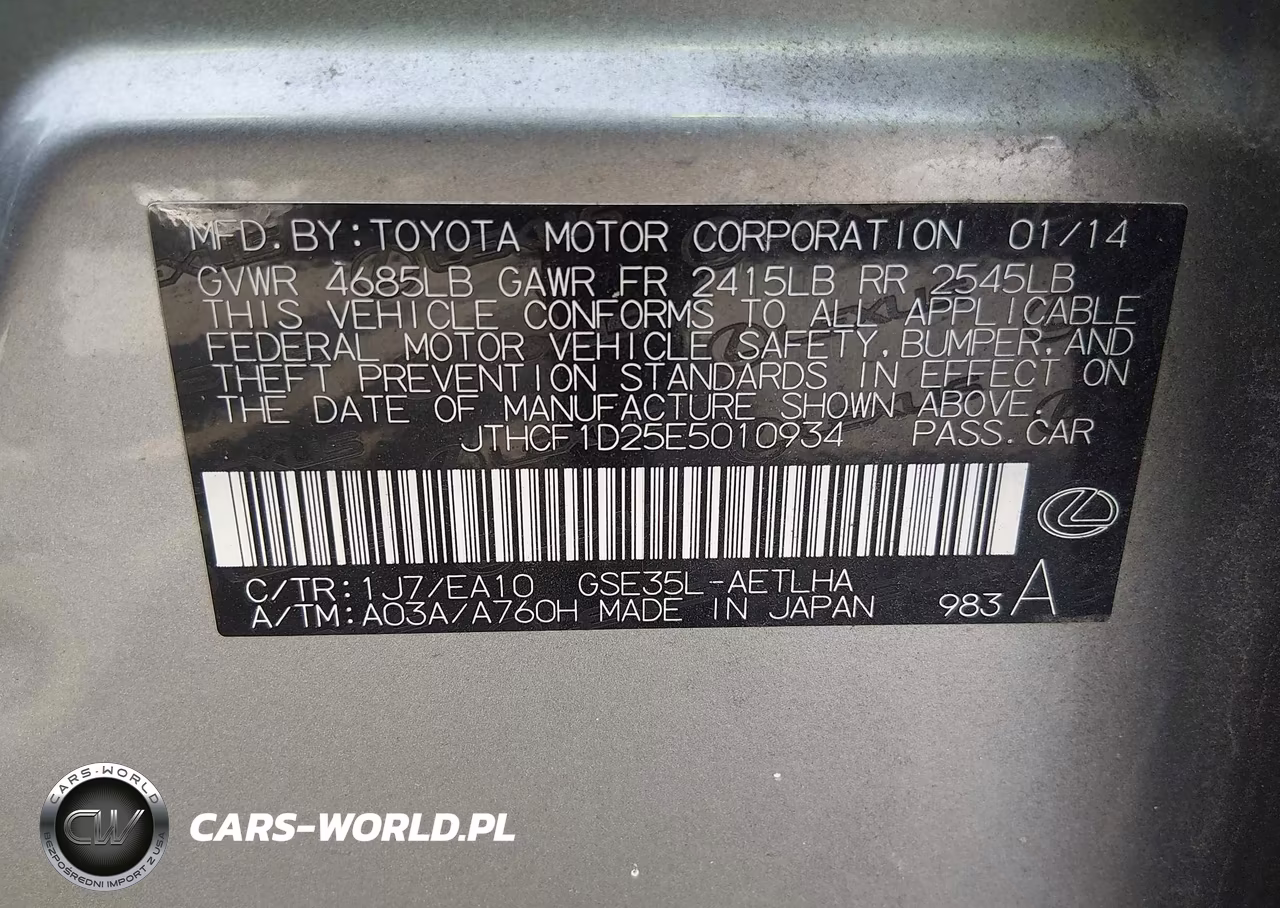 2014 Lexus Is 250 VIN:JTHCF1D25E5010934 - 9