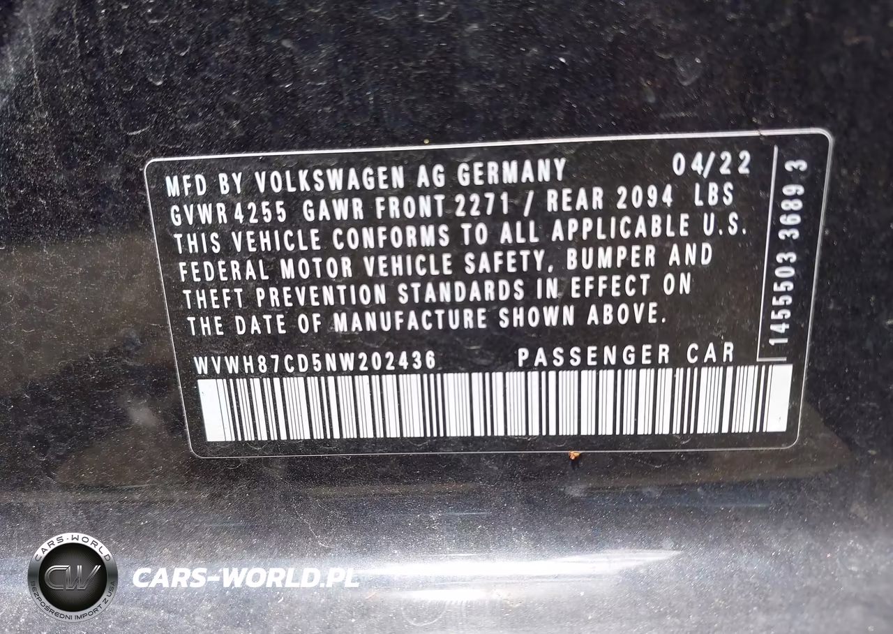 2022 Volkswagen Golf Gti 2.0T S VIN:WVWH87CD5NW202436 - 9