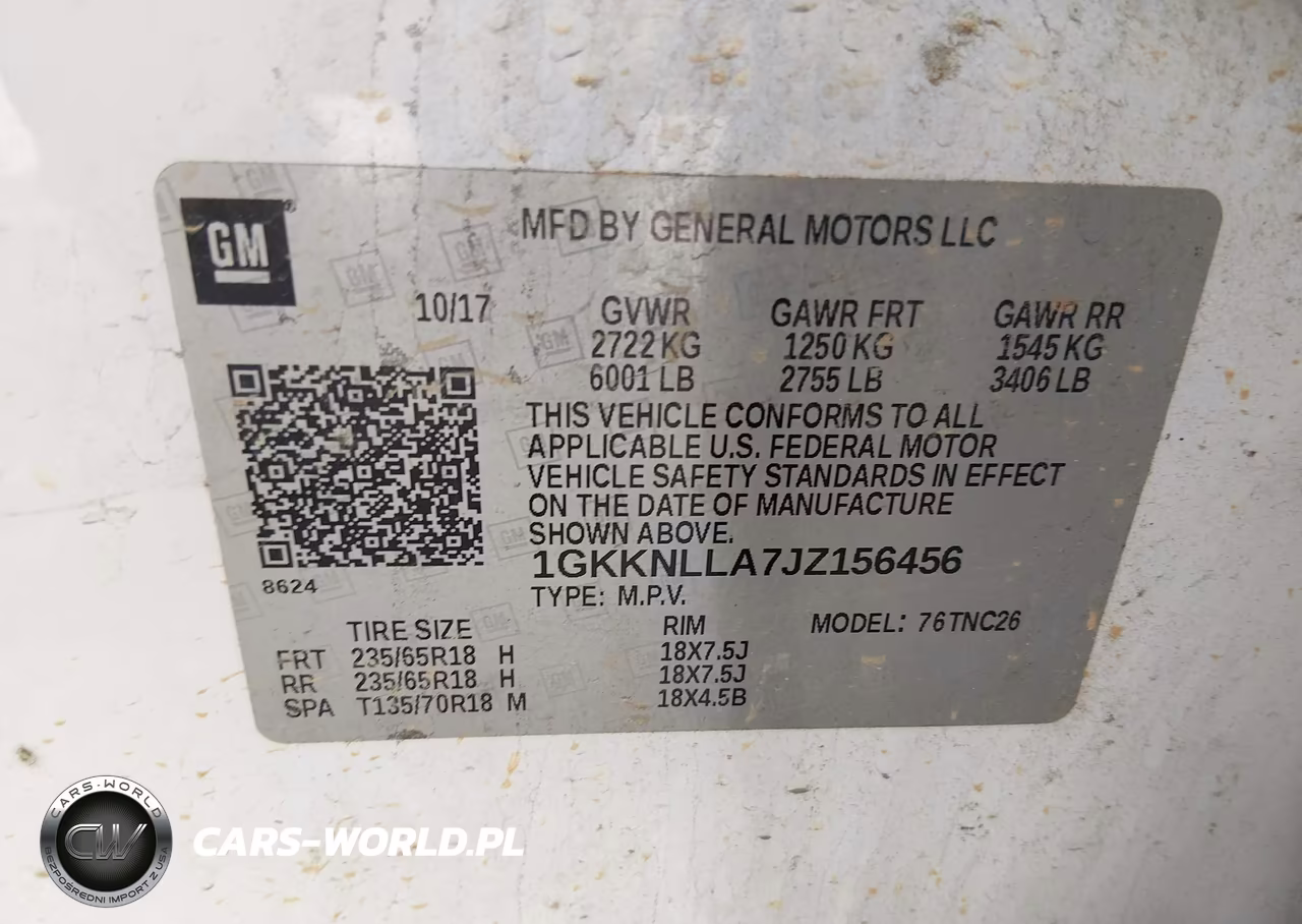 2018 GMC Acadia Sle-2 VIN:1GKKNLLA7JZ156456 - 9