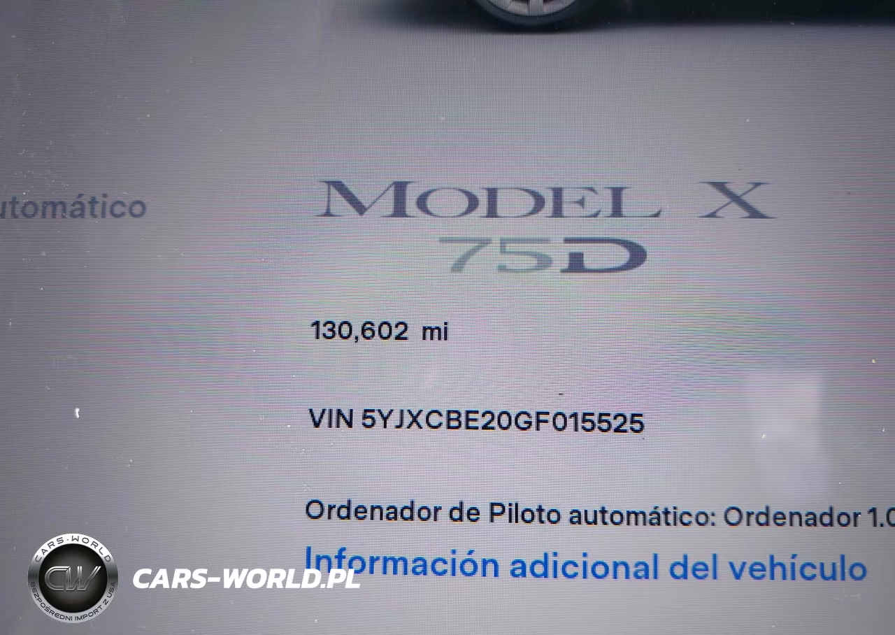 2016 Tesla Model X 60D-70D-75D-90D-P100D VIN:5YJXCBE20GF015525 - 7