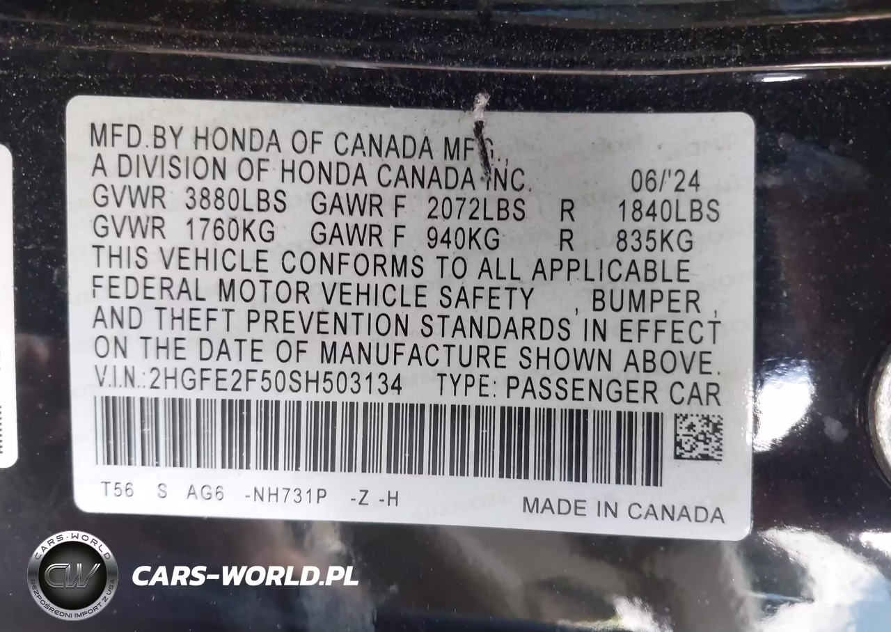 2025 Honda Civic Sport VIN:2HGFE2F50SH503134 - 9