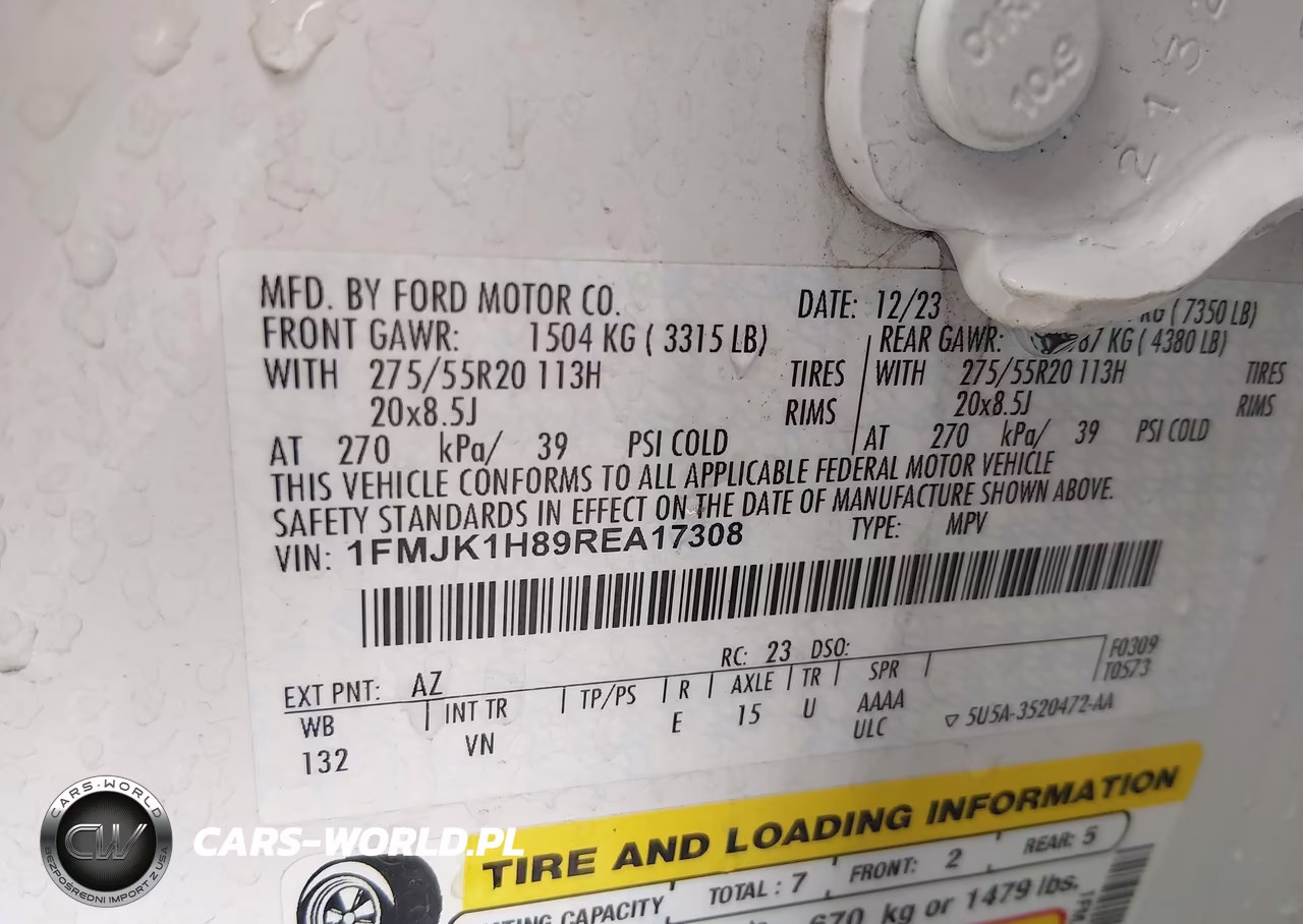 2024 Ford Expedition Xlt Max VIN:1FMJK1H89REA17308 - 9