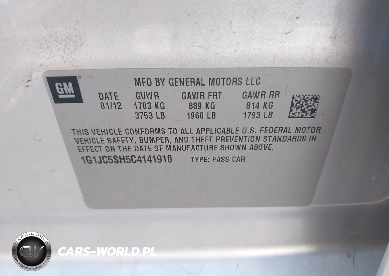 2012 Chevrolet Sonic 2Lt VIN:1G1JC5SH5C4141910 - 9