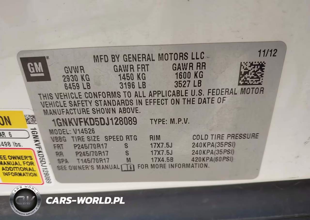 2013 Chevrolet Traverse Ls VIN:1GNKVFKD5DJ128089 - 9