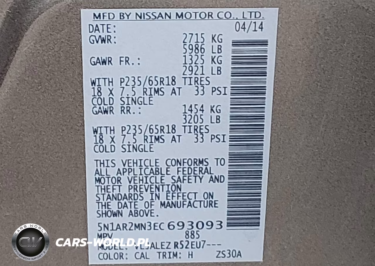 2014 Nissan Pathfinder Sv VIN:5N1AR2MN3EC693093 - 9