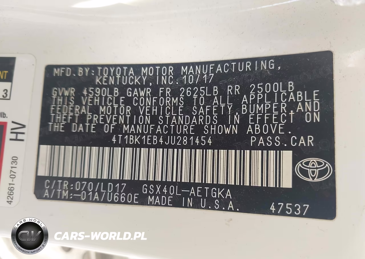 2018 Toyota Avalon Xle VIN:4T1BK1EB4JU281454 - 9