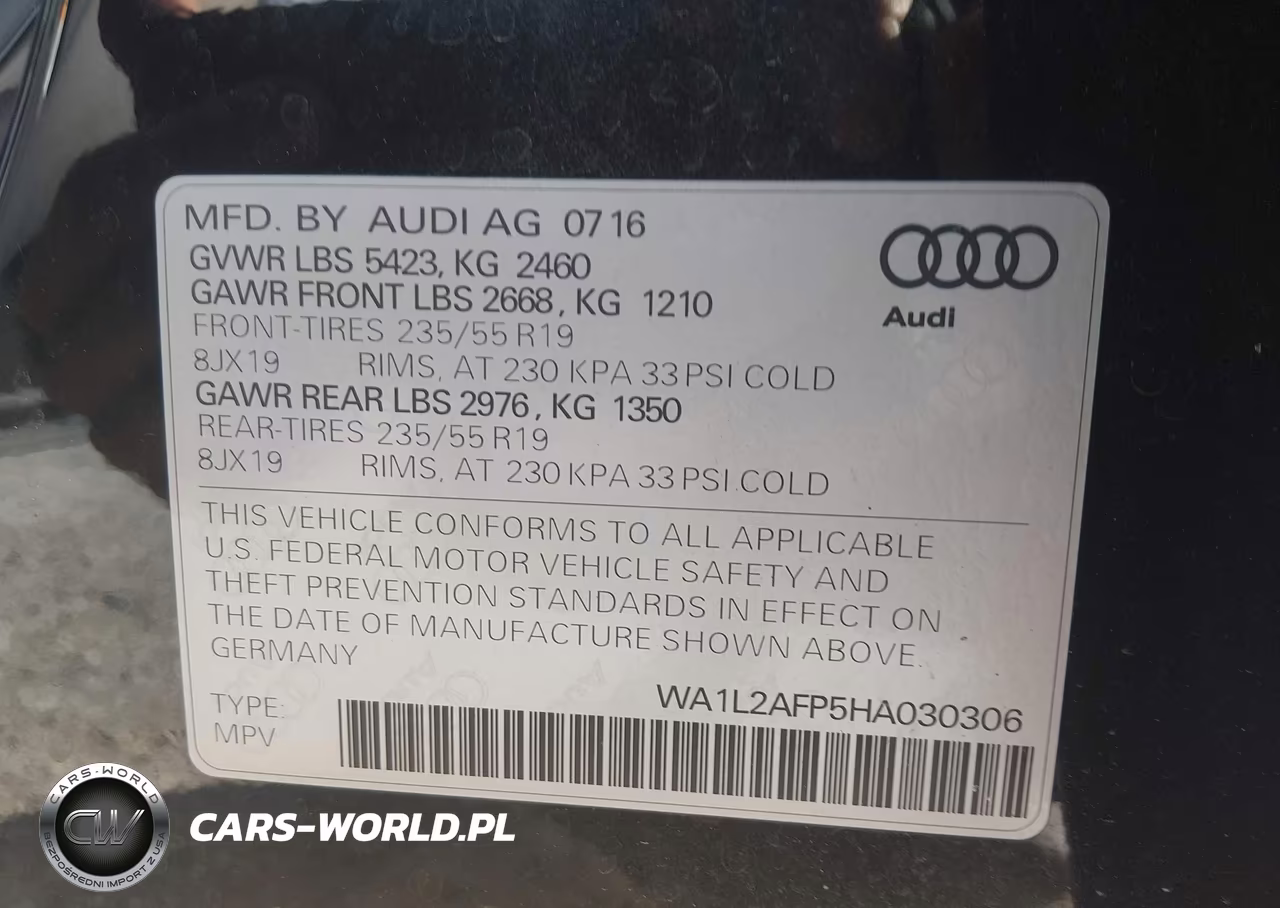2017 Audi Q5 2.0T Premium VIN:WA1L2AFP5HA030306 - 9