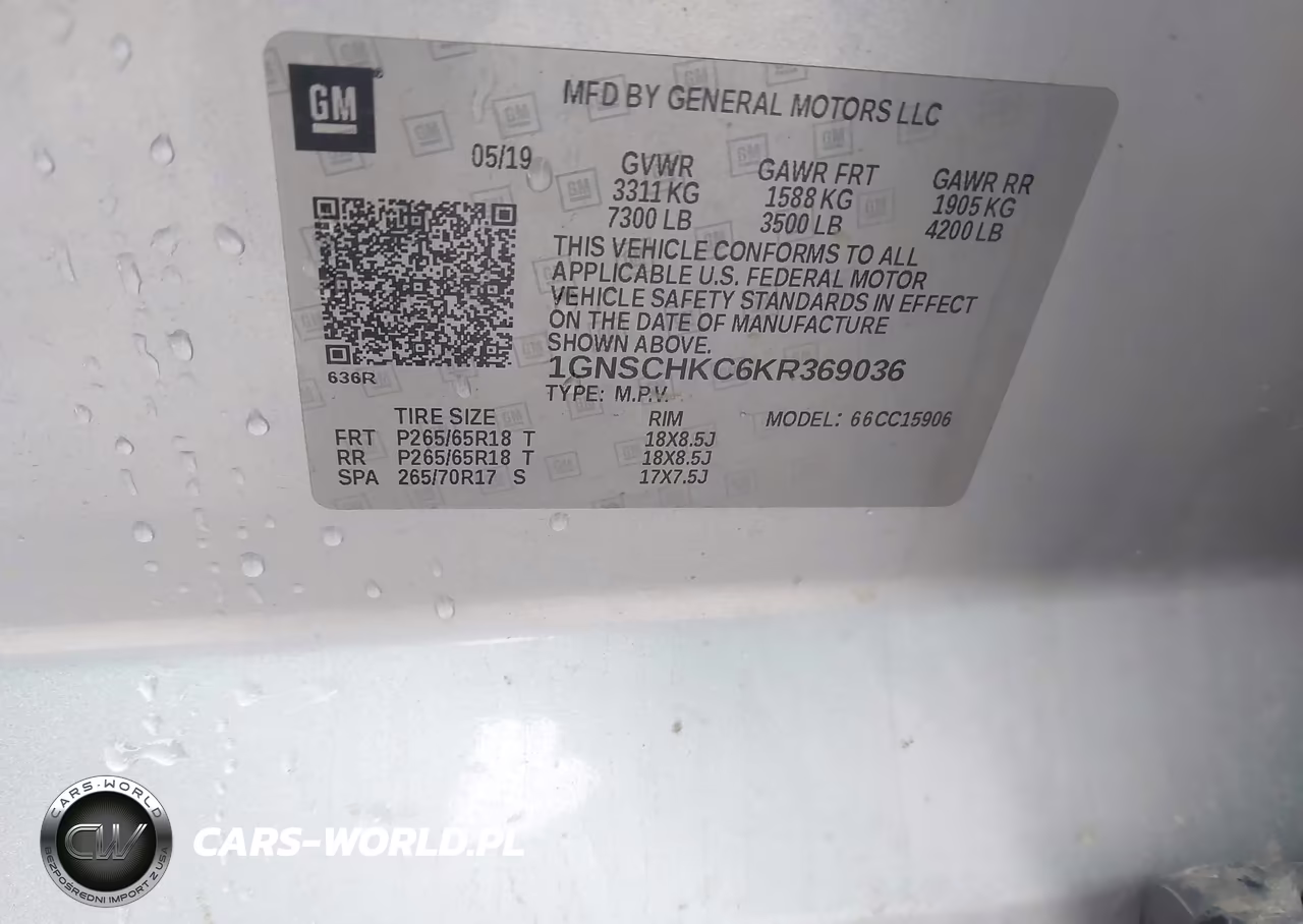 2019 Chevrolet Suburban Lt VIN:1GNSCHKC6KR369036 - 9