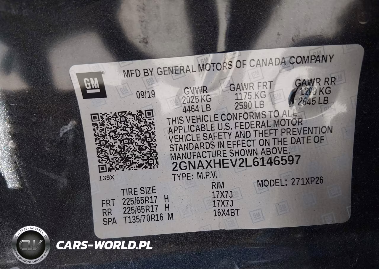 2020 Chevrolet Equinox Fwd Ls VIN:2GNAXHEV2L6146597 - 9