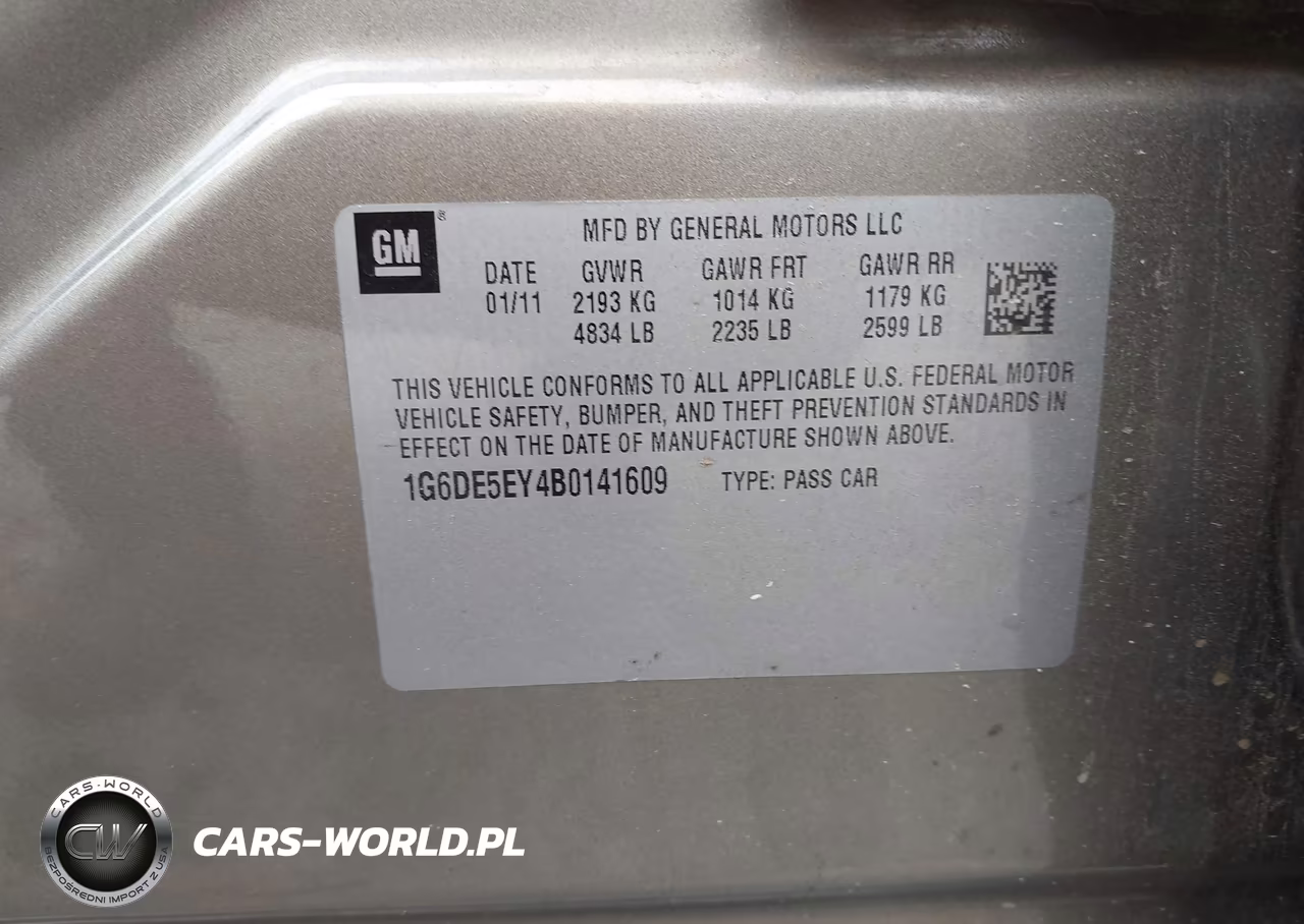 2011 Cadillac Cts Luxury VIN:1G6DE5EY4B0141609 - 9