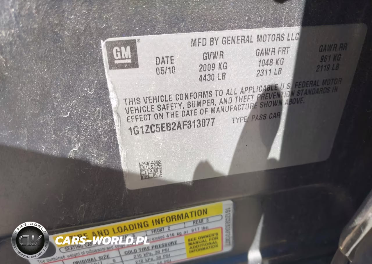 2010 Chevrolet Malibu Lt VIN:1G1ZC5EB2AF313077 - 9