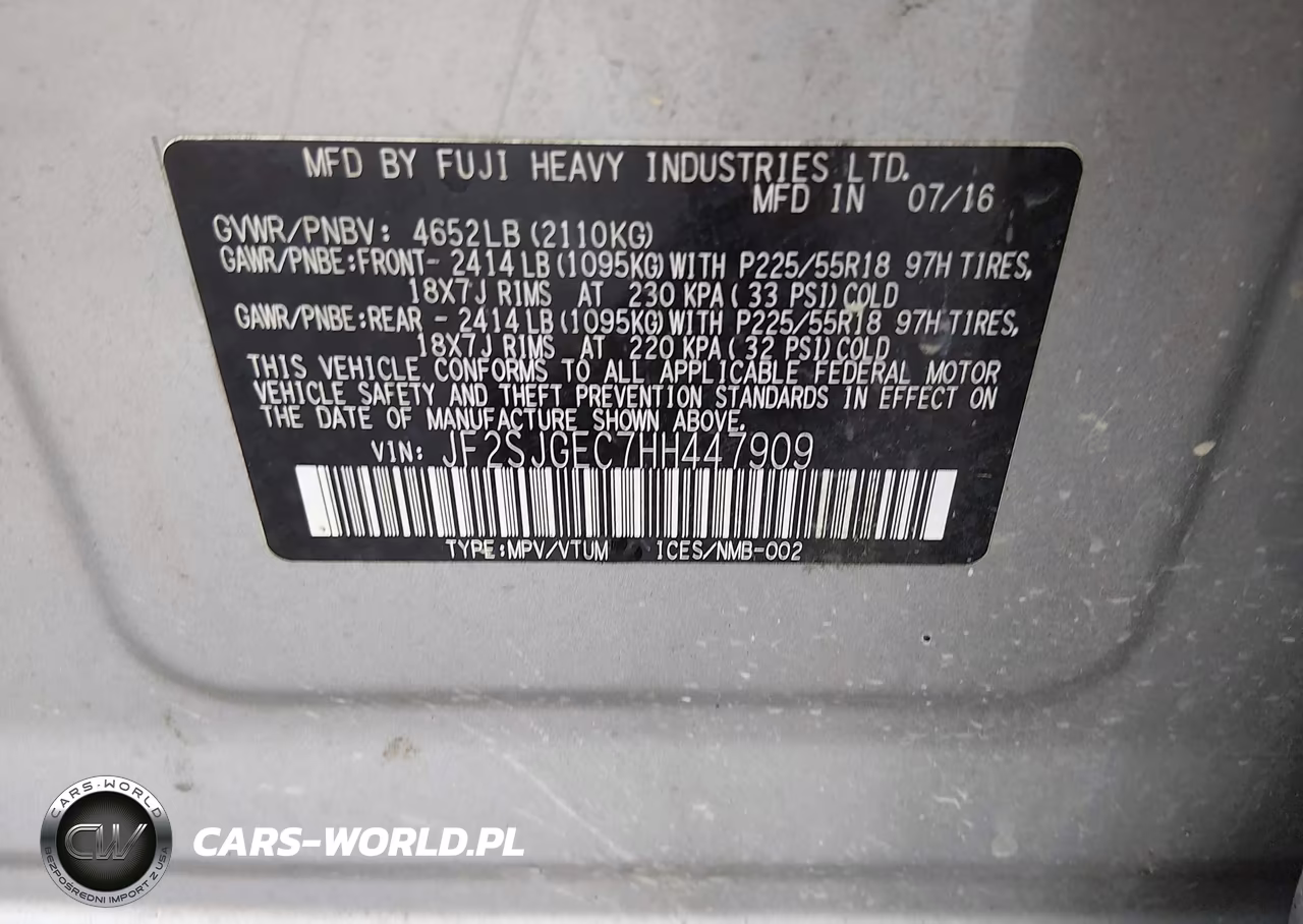 2017 Subaru Forester 2.0Xt Premium VIN:JF2SJGEC7HH447909 - 9