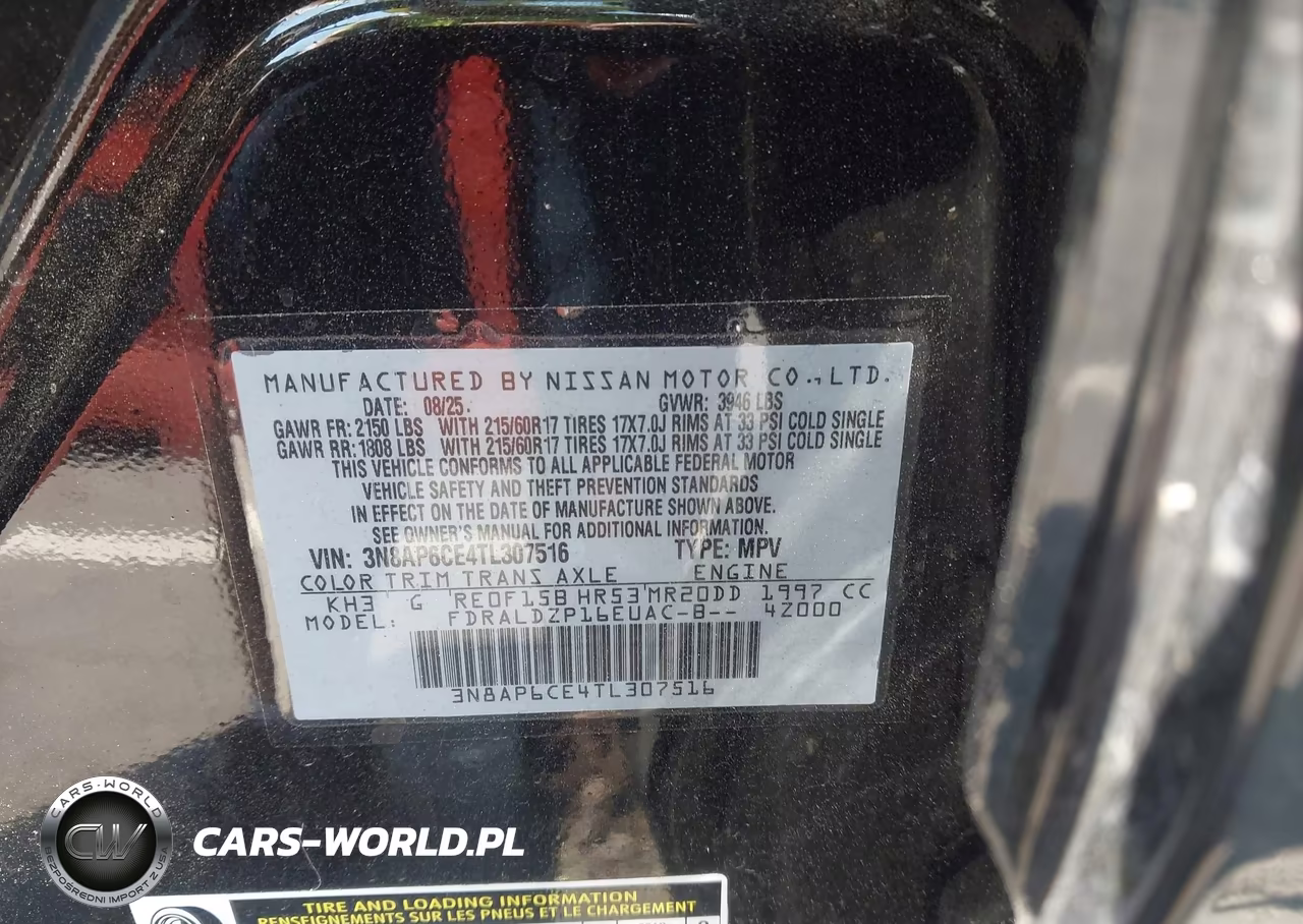 2026 Nissan Kicks Sv VIN:3N8AP6CE4TL307516 - 9