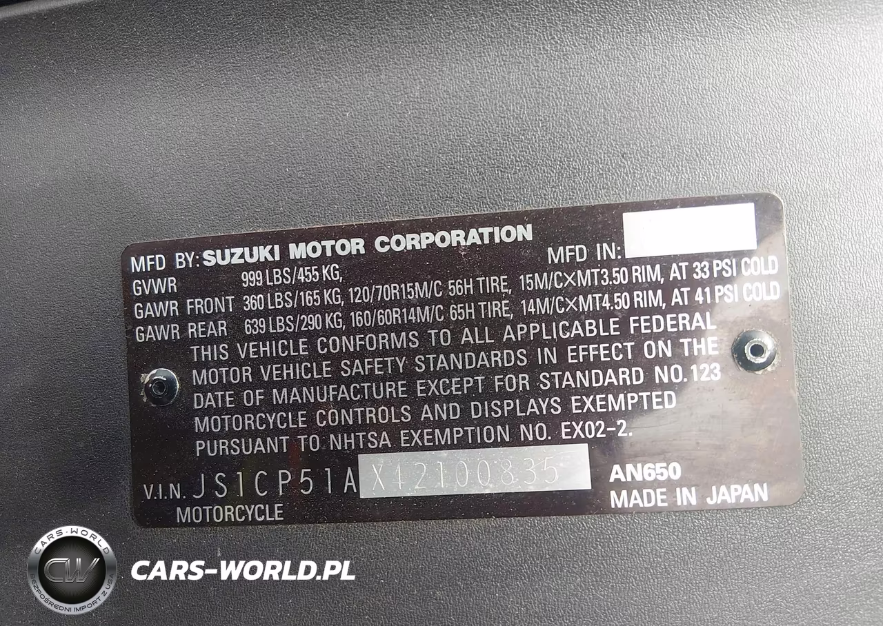 2004 Suzuki An650 K3 VIN:JS1CP51AX42100835 - 10