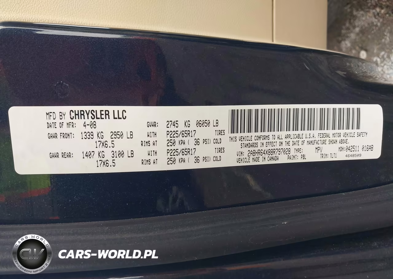 2008 Chrysler Town & Country Limited VIN:2A8HR64X88R797028 - 9