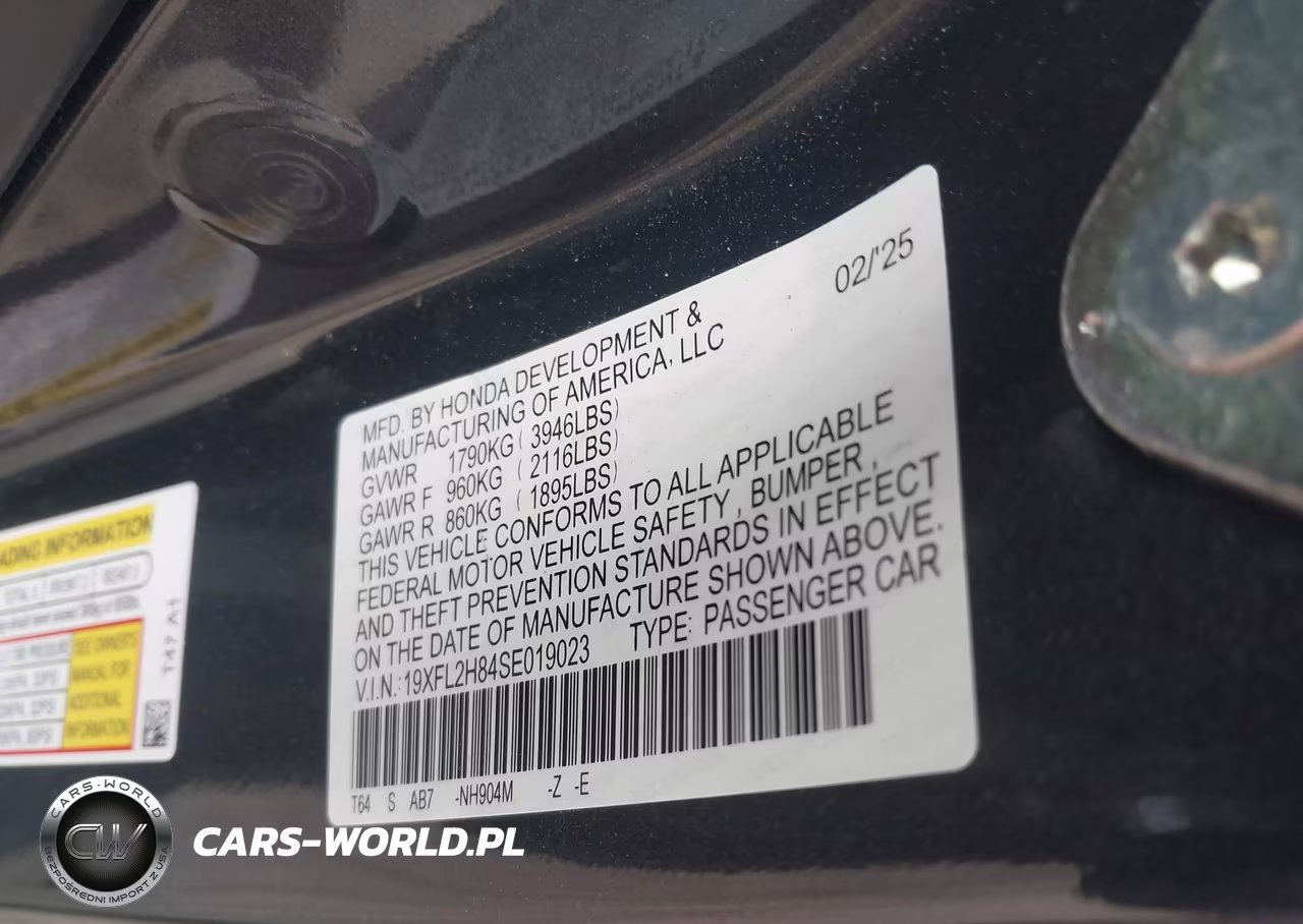 2025 Honda Civic Sedan Sport VIN:19XFL2H84SE019023 - 9