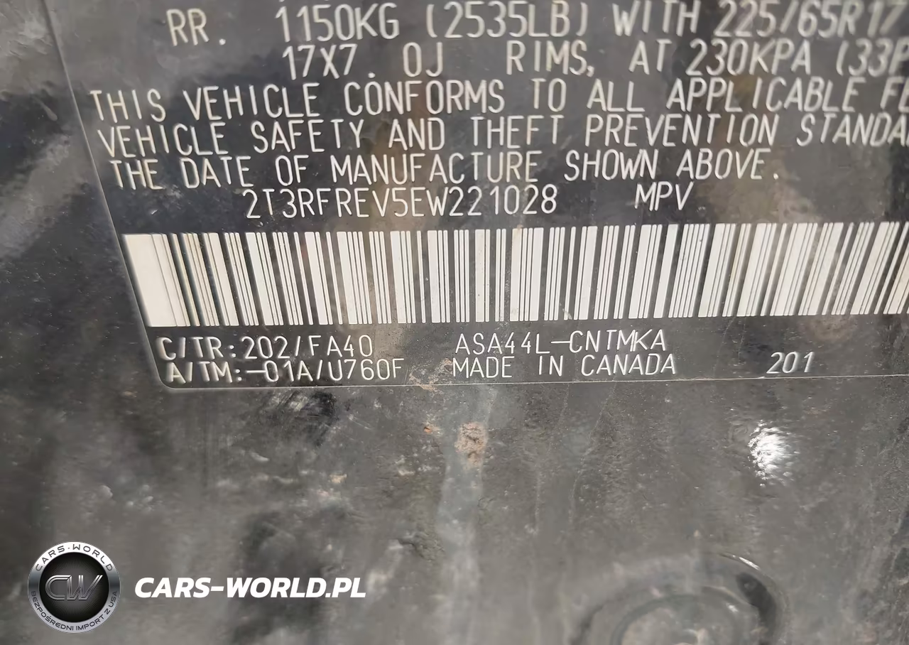 2014 Toyota Rav4 Xle VIN:2T3RFREV5EW221028 - 9