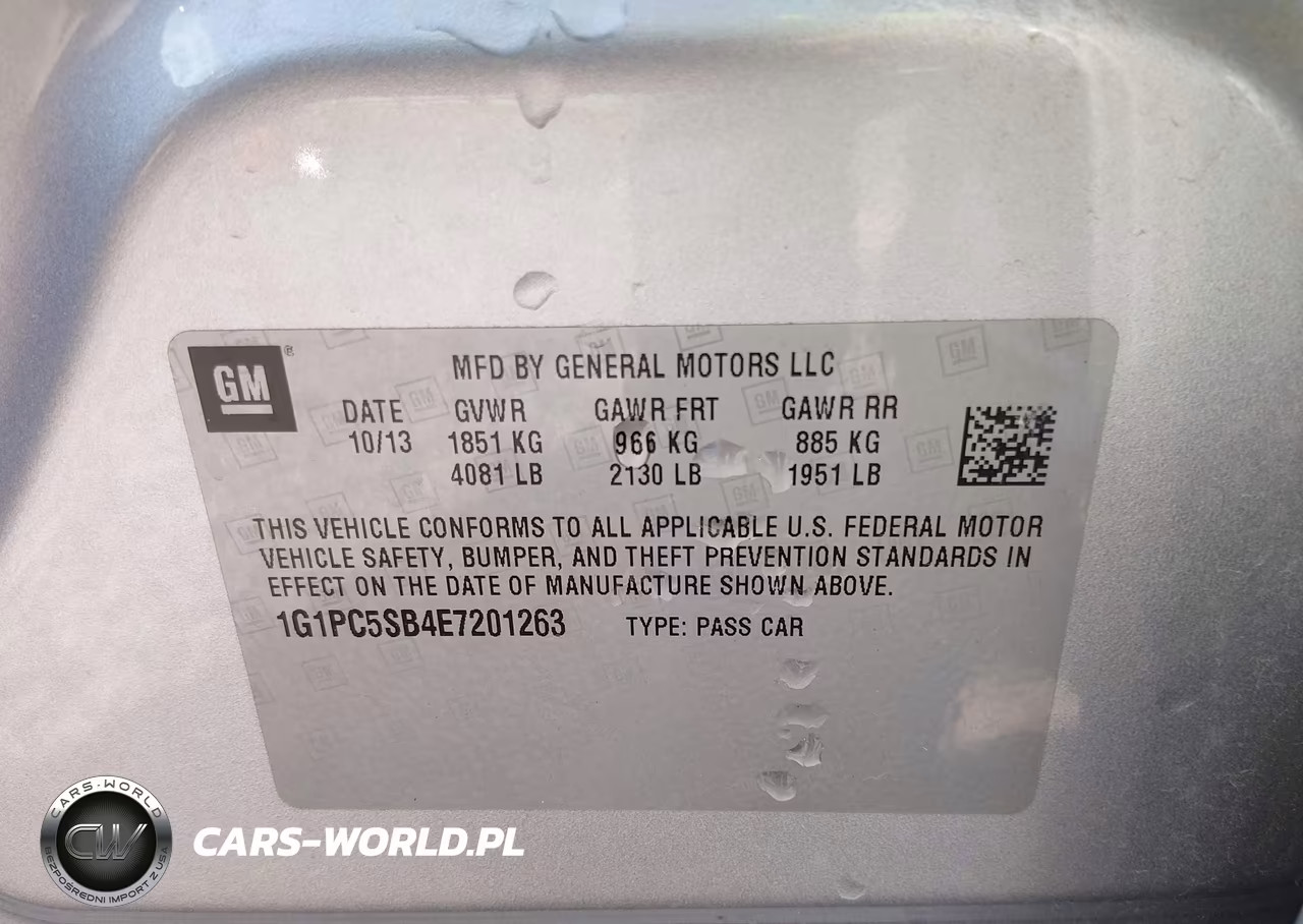 2014 Chevrolet Cruze 1Lt Auto VIN:1G1PC5SB4E7201263 - 9