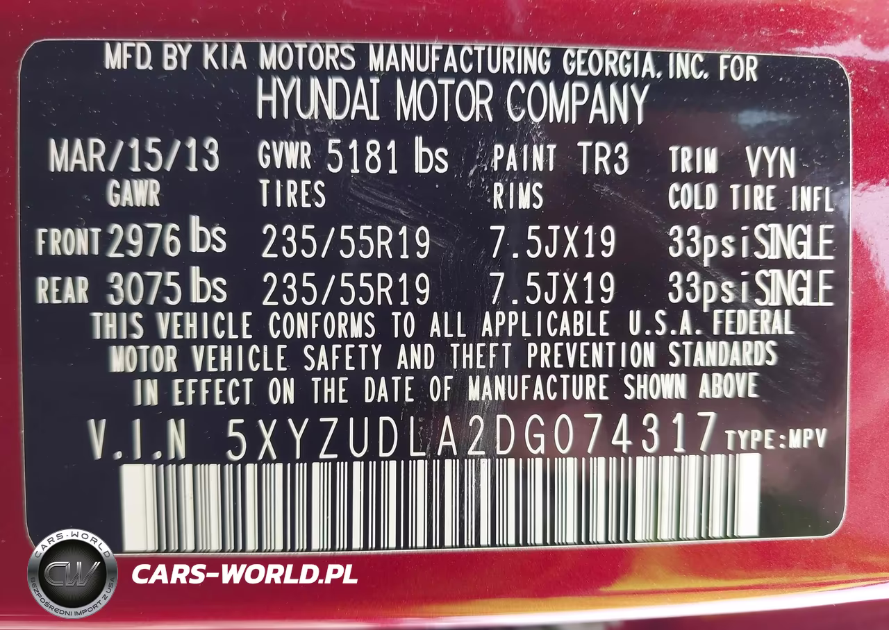 2013 Hyundai Santa Fe Sport 2.0T VIN:5XYZUDLA2DG074317 - 9