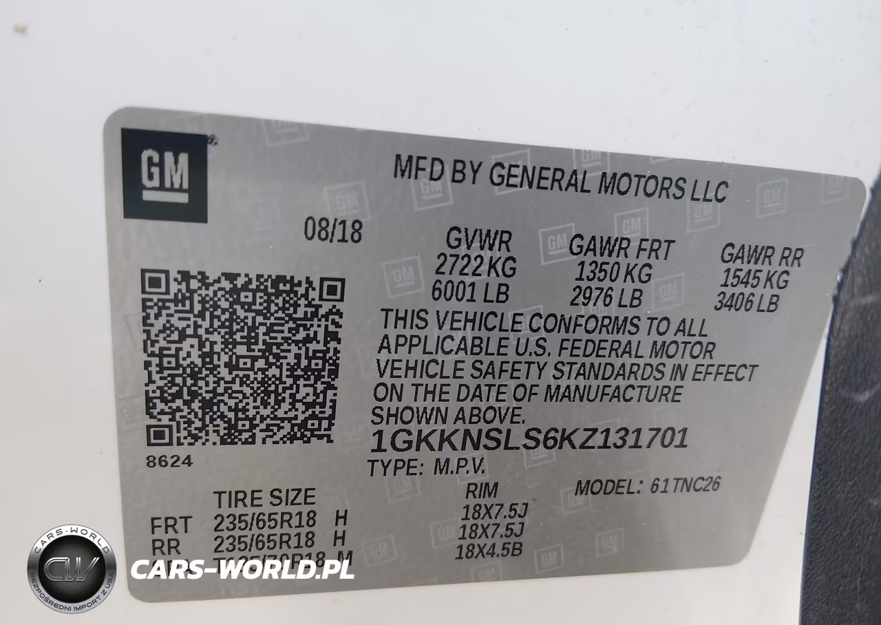 2019 GMC Acadia Sle-2 VIN:1GKKNSLS6KZ131701 - 9