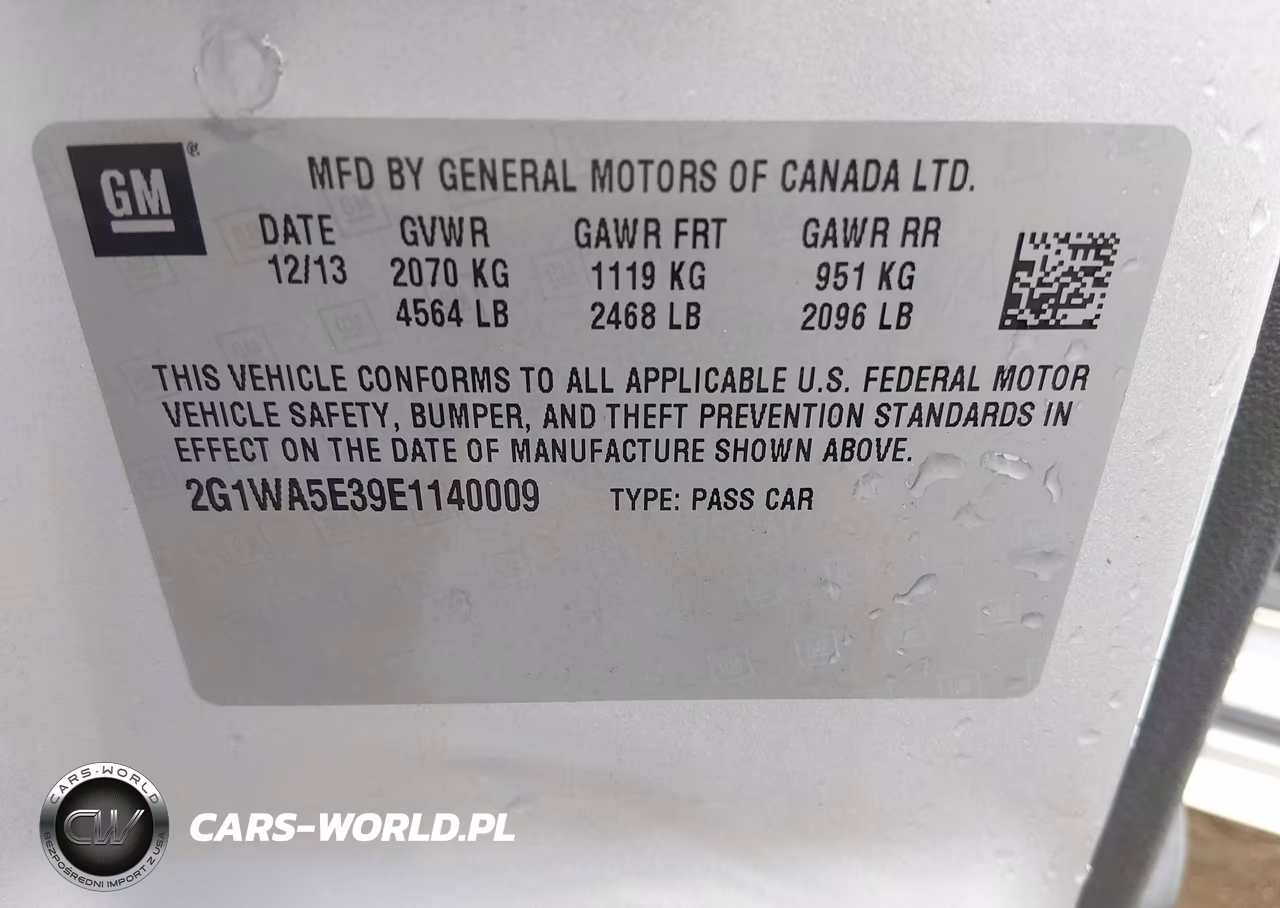 2014 Chevrolet Impala Limited Ls VIN:2G1WA5E39E1140009 - 9