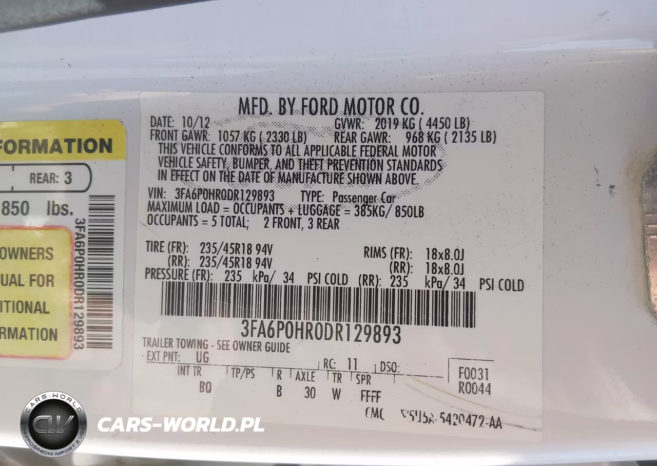 2013 Ford Fusion Se VIN:3FA6P0HR0DR129893 - 9