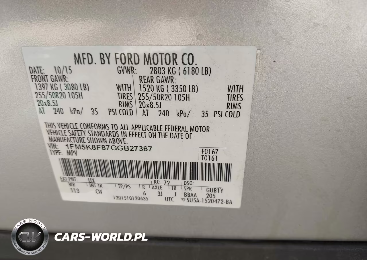 2016 Ford Explorer Limited VIN:1FM5K8F87GGB27367 - 9