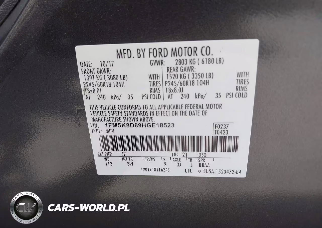2017 Ford Explorer Xlt VIN:1FM5K8D89HGE18523 - 9