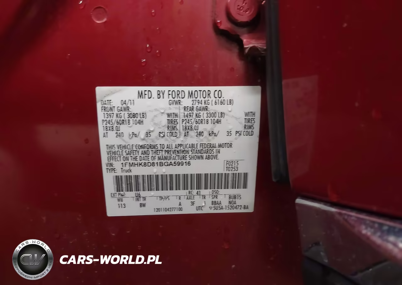2011 Ford Explorer Xlt VIN:1FMHK8D81BGA59916 - 9