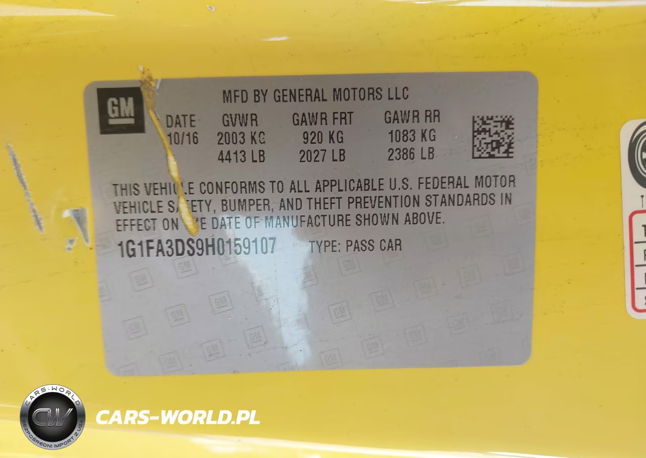 2017 Chevrolet Camaro 1Lt VIN:1G1FA3DS9H0159107 - 9