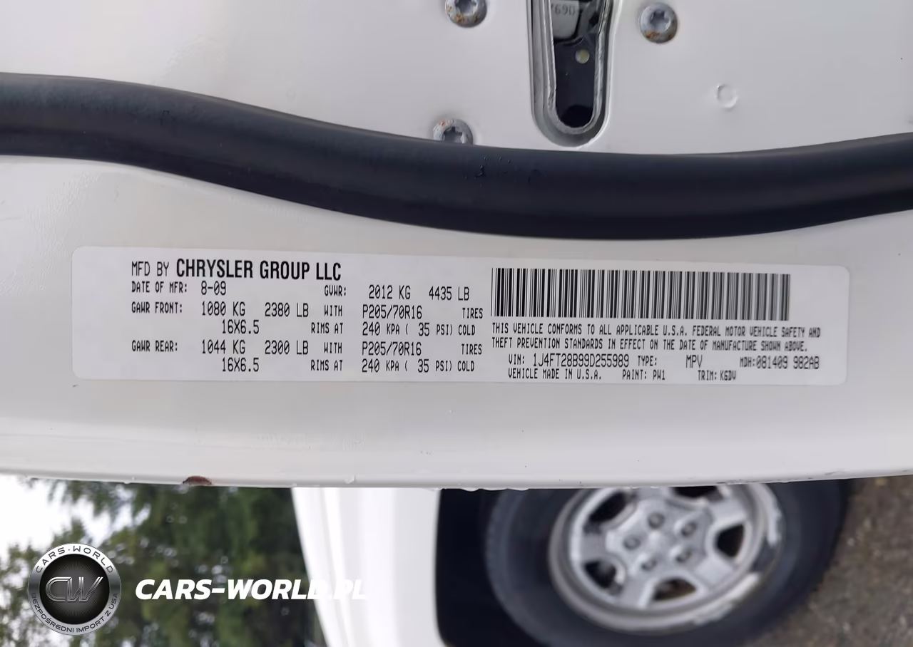 2009 Jeep Patriot Sport VIN:1J4FT28B99D255989 - 9