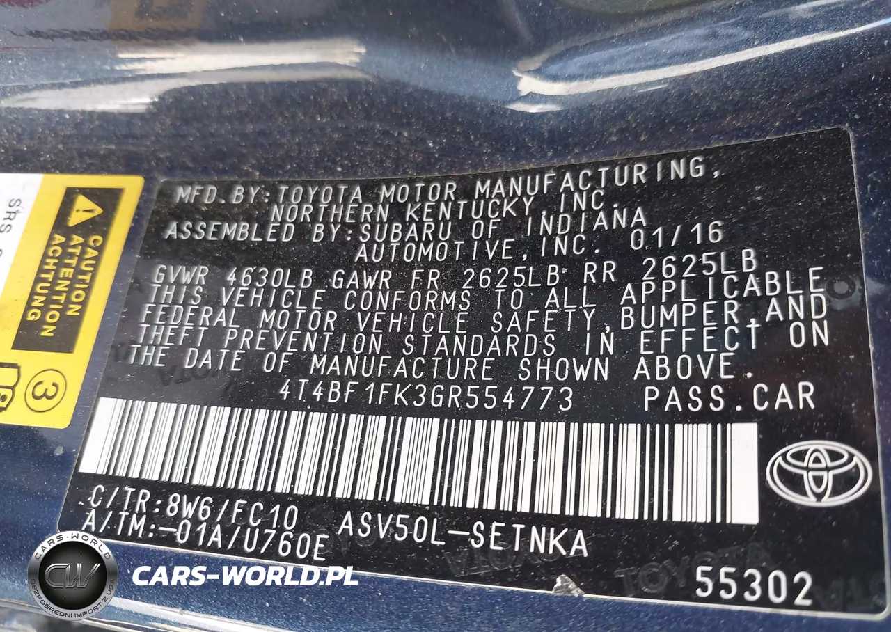 2016 Toyota Camry Le VIN:4T4BF1FK3GR554773 - 9