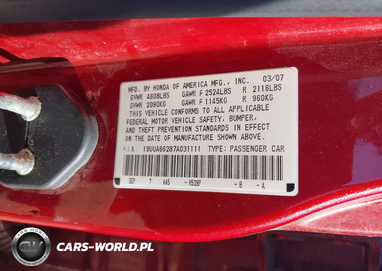 2007 Acura Tl 3.2 VIN:19UUA66287A031111 - 9